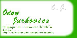 odon jurkovics business card